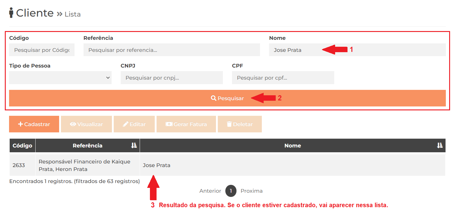 Pesquisar Cliente